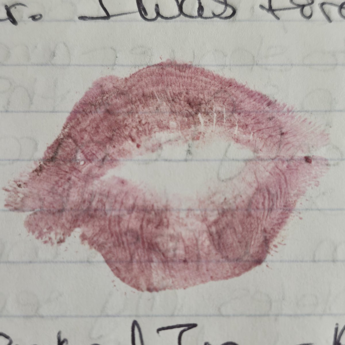 Writing. Kissing the pages.
