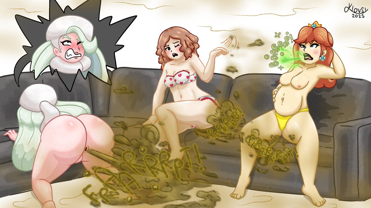 Klovsii's tweet photo. After 2 months of hiatus I am back! 

Commission for @JustinButGross :3

If your commission idea contains: Bloating or desperation you get 15% discount! https://t.co/bGKC237J29