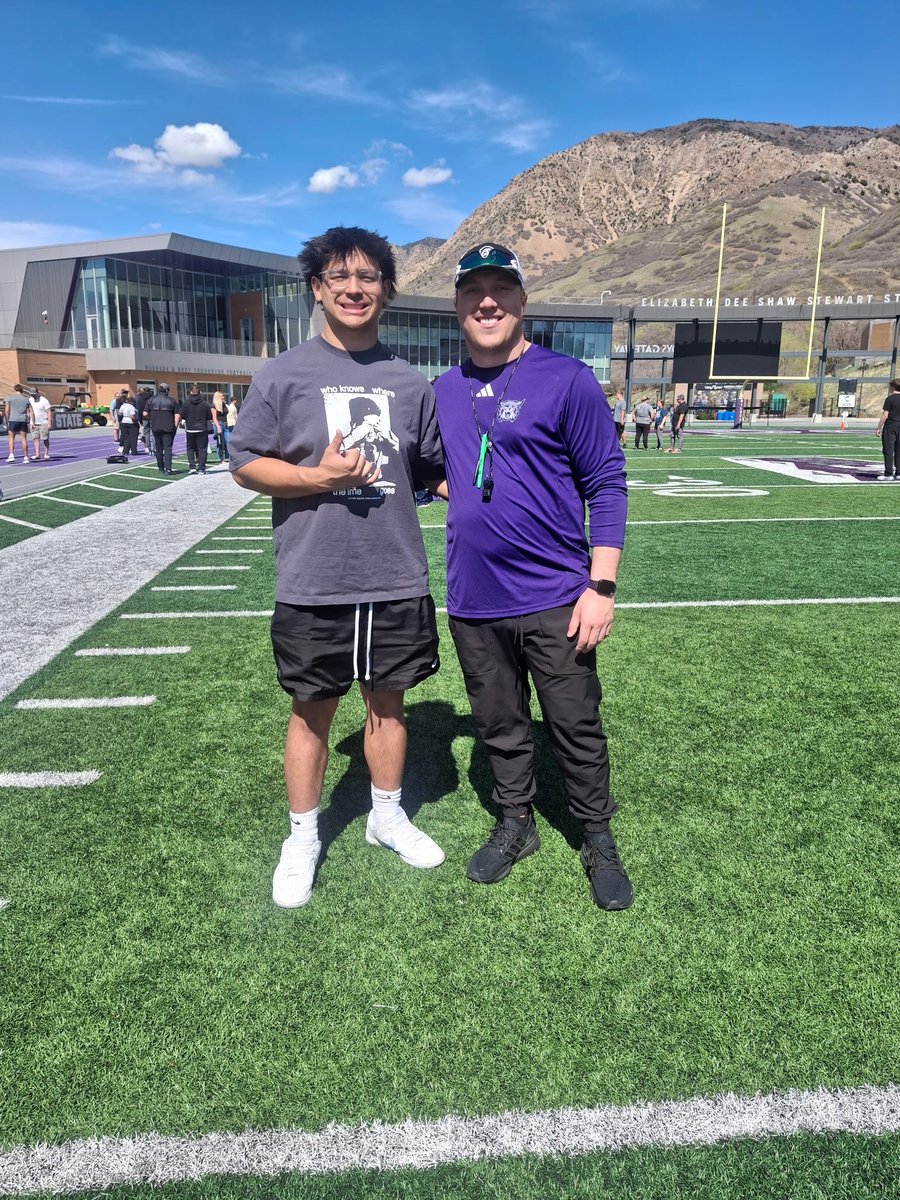 kai_kaha's tweet photo. Had a great time down at @weberstatefb spring game! Thanks for having me @CampbellJace @CoachDaigh @mmental7 https://t.co/GBtb6wZ94f