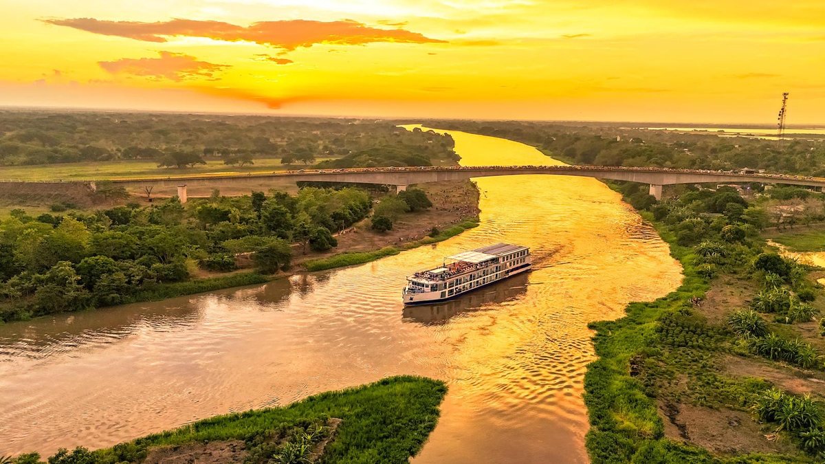 AmaWaterways's tweet photo. History is made today – we’re cruising in Colombia! 
AmaMagdalena has officially embarked on her maiden voyage along the Magdalena River, bringing Colombia’s vibrant culture, stunning landscapes and warm spirit to life. We couldn’t be more excited to share this with our guests! https://t.co/Cah023mgwO