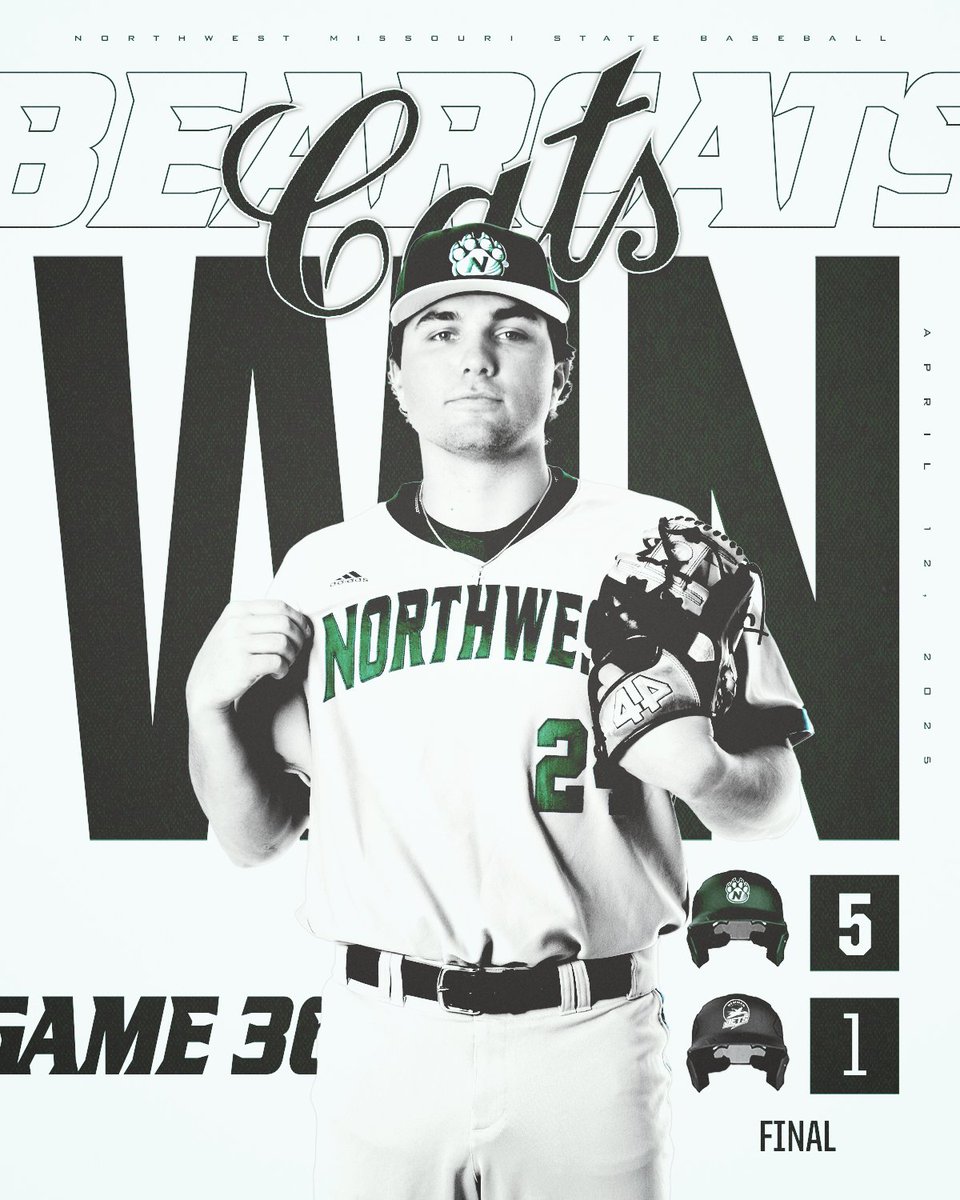 NWBearcatBSB's tweet photo. 𝟹𝟷 𝙱𝙰𝚃𝚃𝙴𝚁𝚂 𝙵𝙰𝙲𝙴𝙳. ✅
𝟷𝟺 𝙺𝚜. ✅
𝙲𝙾𝙼𝙿𝙻𝙴𝚃𝙴 𝙶𝙰𝙼𝙴. ✅
'𝓒𝓪𝓽𝓼 𝚆𝙸𝙽. 𝚂𝙴𝚁𝙸𝙴𝚂 𝚃𝙰𝙺𝙴𝙽. ✅

Northwest takes game two from Newman, 5-1, behind Haug's stellar complete-game performance.

Sunday's game three is set for 1 p.m .

#OABAAB https://t.co/fmsyjJTatz