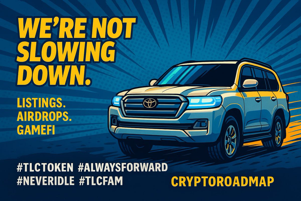 TLC_Token's tweet photo. We're not slowing down.
Listings. Airdrops. GameFi.
Our engine runs 24/7 — just like the Cruiser. 🛻💨
And guess what?
New features are already in dev.
More rewards. More tools. More utility.
You chose the right token.
Now keep watching what we build. 👀🛠
#TLCtoken #AlwaysForward #NeverIdle #TLCfam #CryptoRoadmap 🚧💥🚙