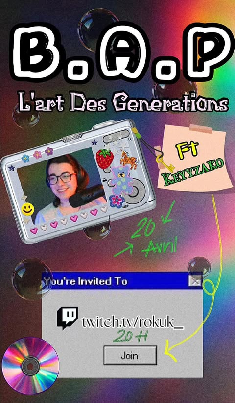 📢Dimanche 20 Avril à 20h ! Retrouvez nous sur twitch.tv/rokuk_
Pour un nouveau BAP sur l'art en compagnie de <a href="/Keyyzako/">keyyzako</a> qui nous fera l'honneur d'être notre invité de ce Stream ! Toujours accompagné de <a href="/Liilsunn/">Lilsun || 📹</a> ! 
Hâte de vous voir nombreux.ses !! 👋