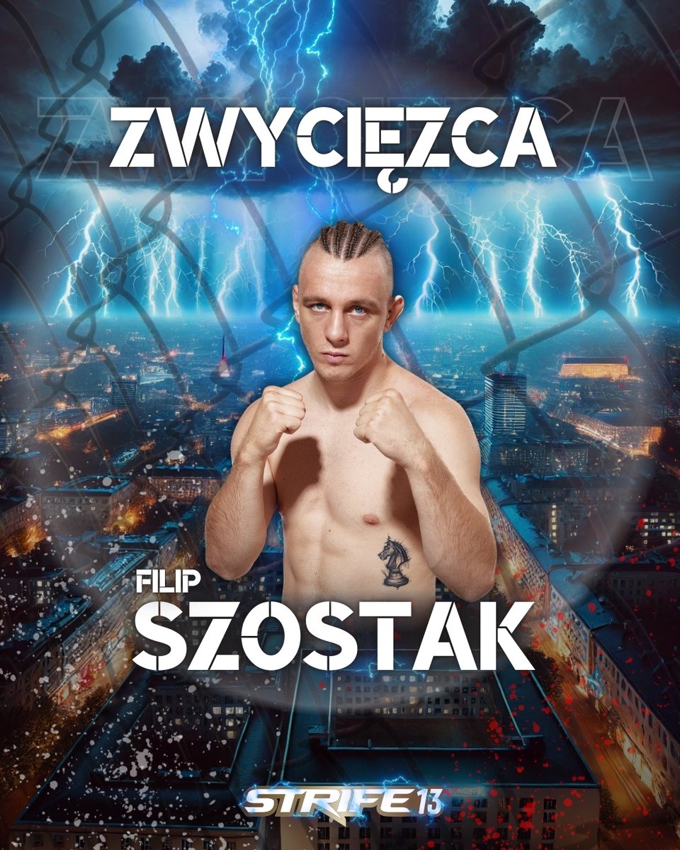 Widzieliście to?! 🤯

Filip Szostak po ciężkiej pierwszej rundzie odwraca losy pojedynku i kończy swojego rywala w trzeciej rundzie! 🫣

Dzisiejszy wieczór to sport i emocje z najwyższej półki! 🔥

🔸Strife 13🔸
🗓️12 KWIETNIA 
📍RADOM
💻Transmisja - youtube.com/live/V4gA0he-L…
