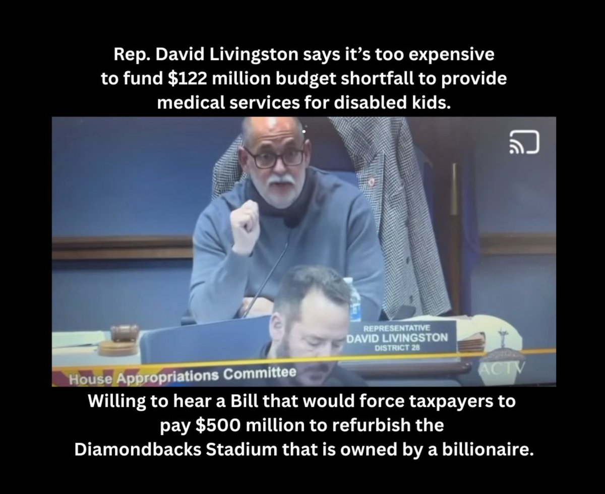 <a href="/CraigHarrisNews/">Craig Harris</a> <a href="/katiehobbs/">Katie Hobbs</a> DDD members include children and adults with disabilities who rely on medically-necessary long-term care services for their well-being and independence. <a href="/Livingston4AZ/">David Livingston</a> and <a href="/MatthewGress/">Matt Gress</a> scheme to CUT critical care for the most vulnerable while lining other pockets.