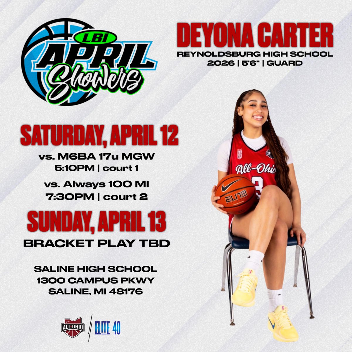 This weekends schedule