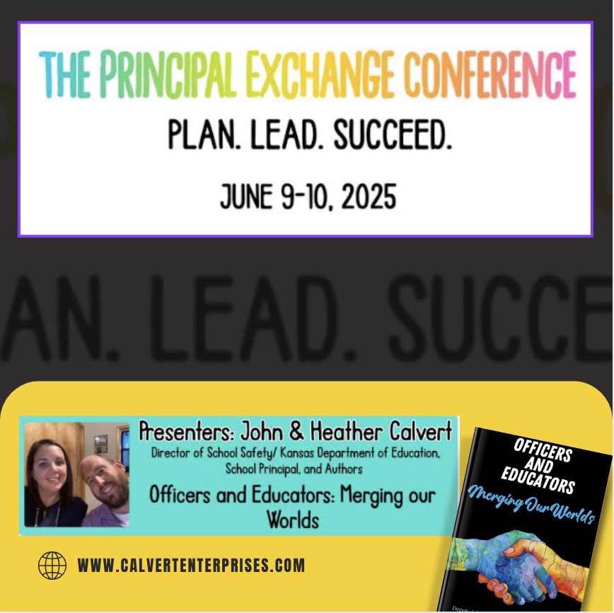 CalvertEnt1's tweet photo. Catch us June 9 and 10 presenting both keynotes, and Heather has an additional session! Registration is open - grab a VIP ticket to also get a copy of our book! @KSPrincipals #schooladmin https://t.co/1e7kjU9tL1