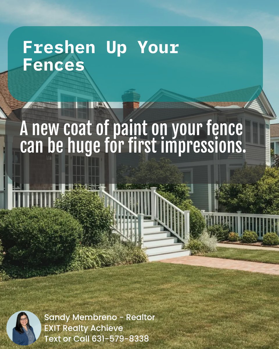 SandyMembreno's tweet photo. Want to catch a buyer's eye on Long Island? Revamp that yard! 🌿💰 A fresh coat of paint on the fence, some colorful flowers, and neat pathways can make buyers see $$$ 😍 Ready to boost your home's curb appeal and value? What's your go-to yard tip? #LongIslandRealEstate https://t.co/L89acIkLp3