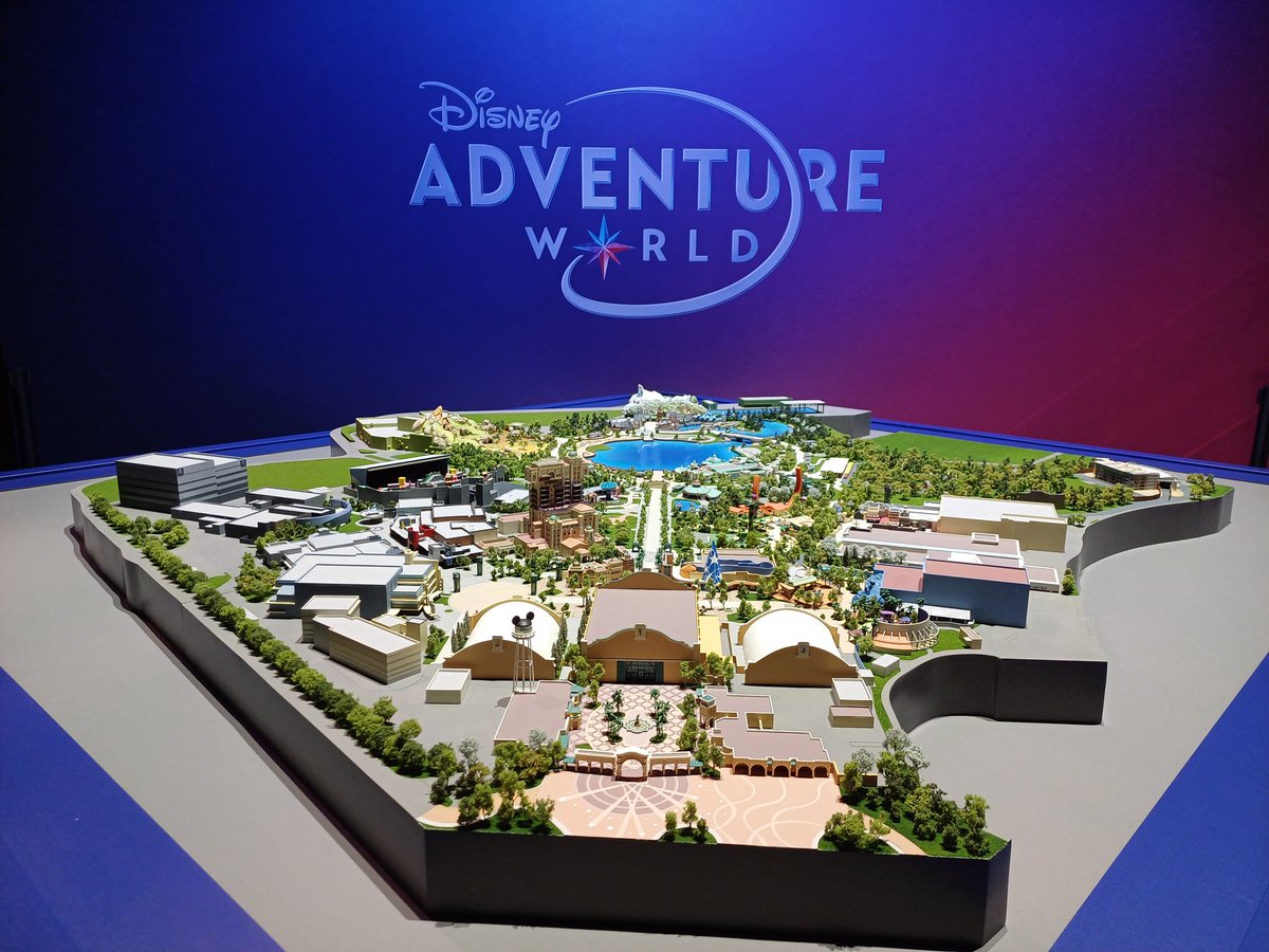 MagicXplorer's tweet photo. we were able to admire the model of Disney Adventure World today in the presence of some imagineers and with explanations by Michel den Dulk #DisneyAdventureWorld https://t.co/kkNMG8LjcC