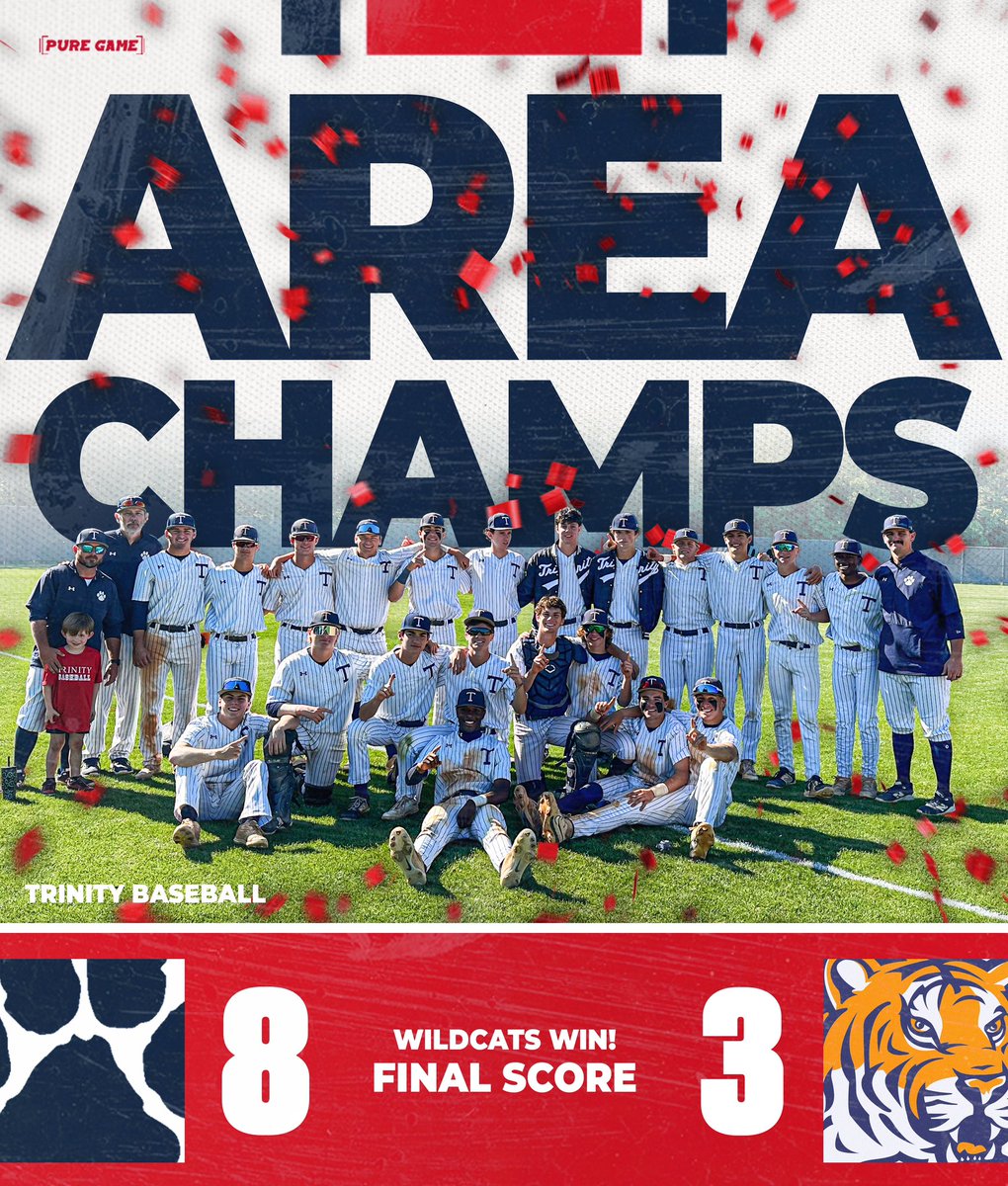 TPSAthletics1's tweet image. Wildcat Baseball takes down Tallassee and secures the AREA CHAMPIONSHIP!

Huge congratulations to our players and coaches on this incredible achievement. Next stop: the playoffs!

Let’s go, Wildcats! 
#TrinityBaseball #AreaChamps #GoWildcats #PlayoffBound