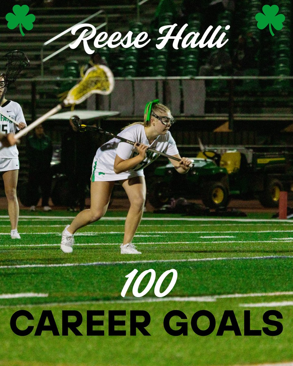 ☘️ Congrats to <a href="/reese_halli/">Reese Halli</a> on her 100th career goal 🖤 #RockPride
