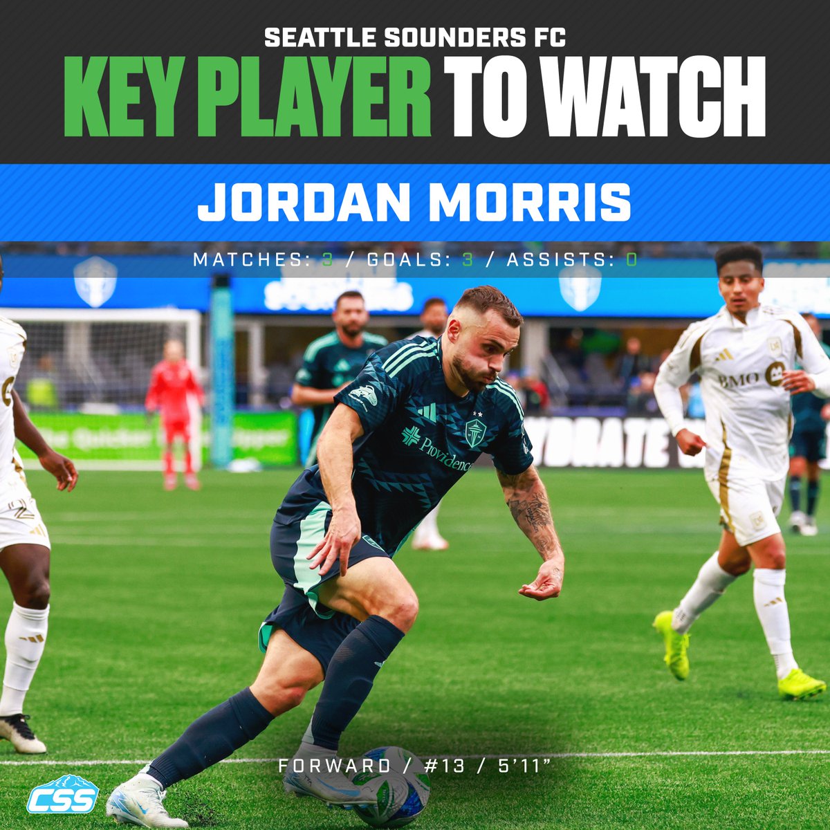 CirclingSports's tweet photo. Our key @SoundersFC player to watch tonight is Jordan Morris. Returning to the lineup off injury, Morris is looking to make his mark in this match for Seattle as they look to get a win for the first time in their last 5 matches.
Photo by @wolter_liz
#SeattleSoundersFC #DALvSEA https://t.co/FJ55h9J6r6