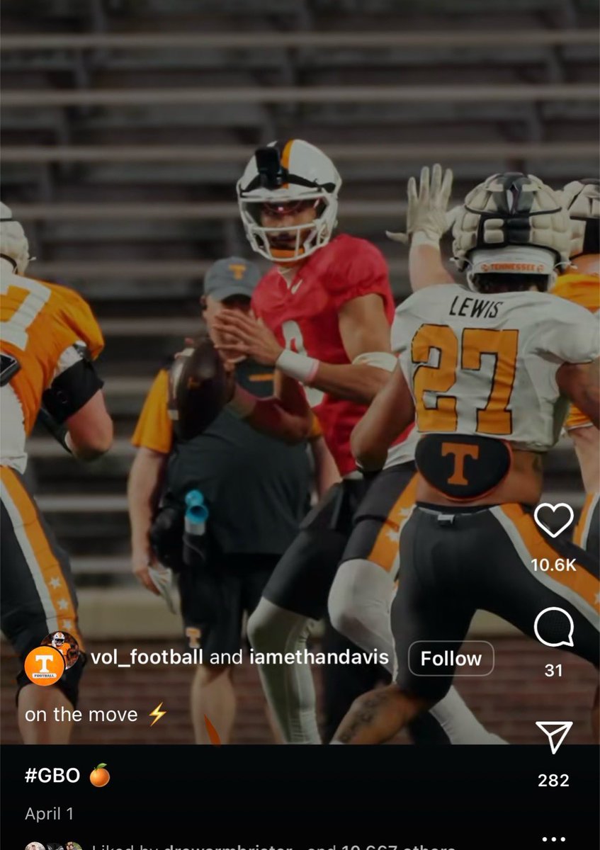 VolNavy_Captian's tweet photo. It’s definitely funny looking back at @Vol_Football Aprils fools day post now… check the caption… 😂😂 #GoVawls #Vols https://t.co/BfZZfDyU3o