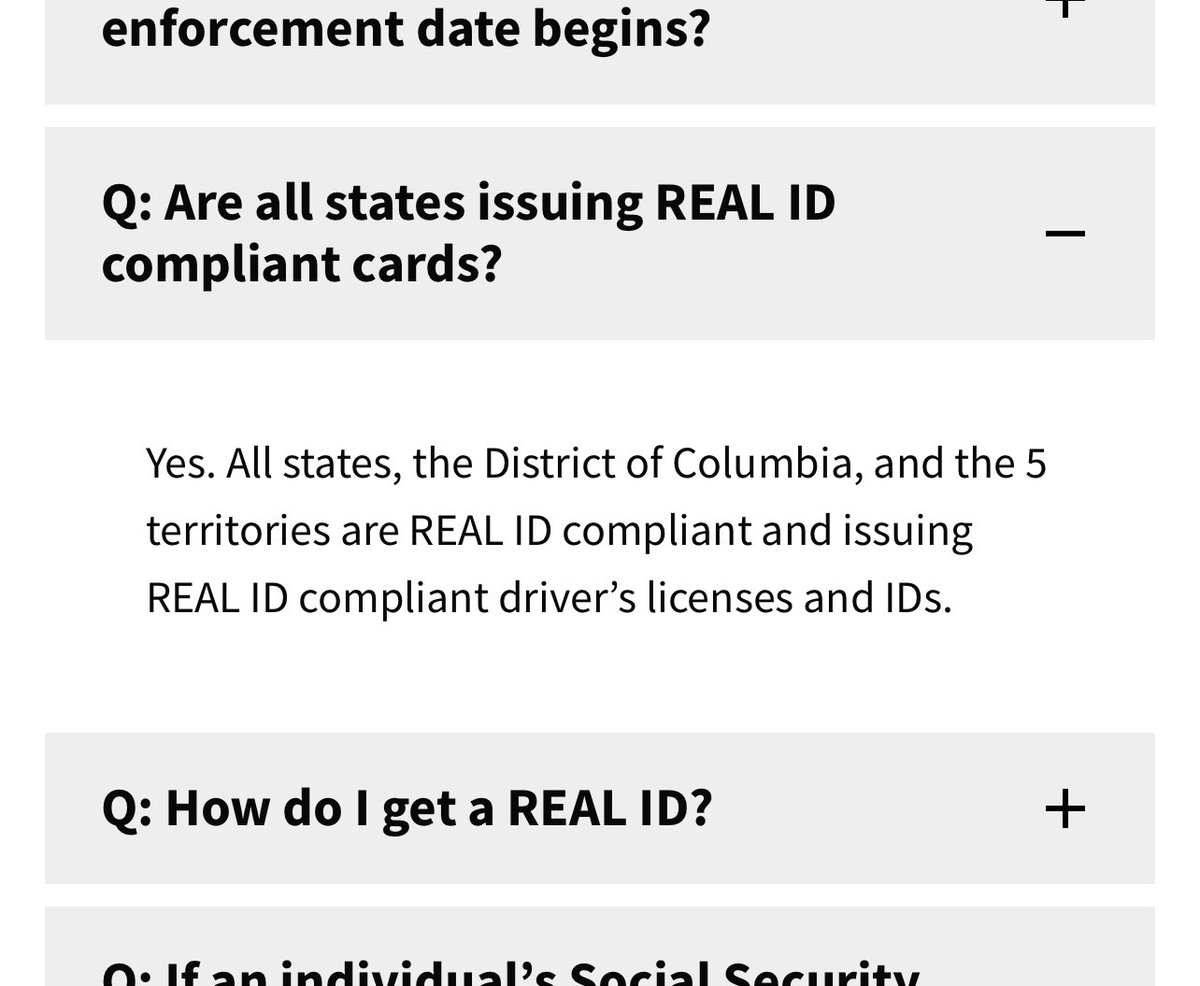 StephGDostal's tweet photo. @ClayTravis I’m not sure I understand the problem beyond. All state IDs are compliant per DHS. https://t.co/nYLzCdbWaI. https://t.co/GbXGBS2VC0