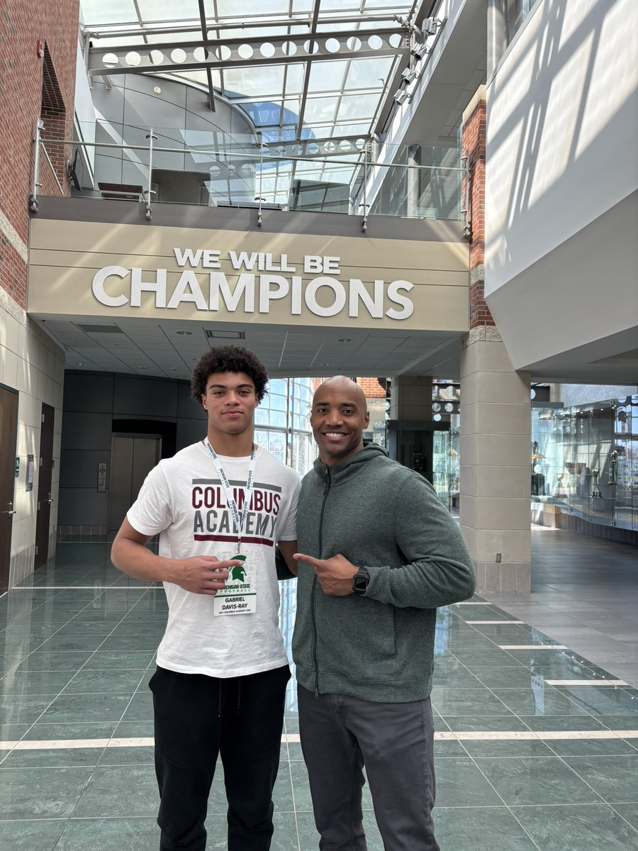 Gabe Davis-Ray (@gabe_davis5) on Twitter photo Had a great time <a href="/MSU_Football/">Michigan State Football</a> for spring practice! Thank you <a href="/JA_Adams06/">James Adams</a> for having me out!!
<a href="/Coach_Gordon20/">Chris Gordon</a>
<a href="/douglass_elijah/">Elijah Douglass</a>
<a href="/AustinDArmond/">Austin</a> Had a great time <a href="/MSU_Football/">Michigan State Football</a> for spring practice! Thank you <a href="/JA_Adams06/">James Adams</a> for having me out!!
<a href="/Coach_Gordon20/">Chris Gordon</a>
<a href="/douglass_elijah/">Elijah Douglass</a>
<a href="/AustinDArmond/">Austin</a>