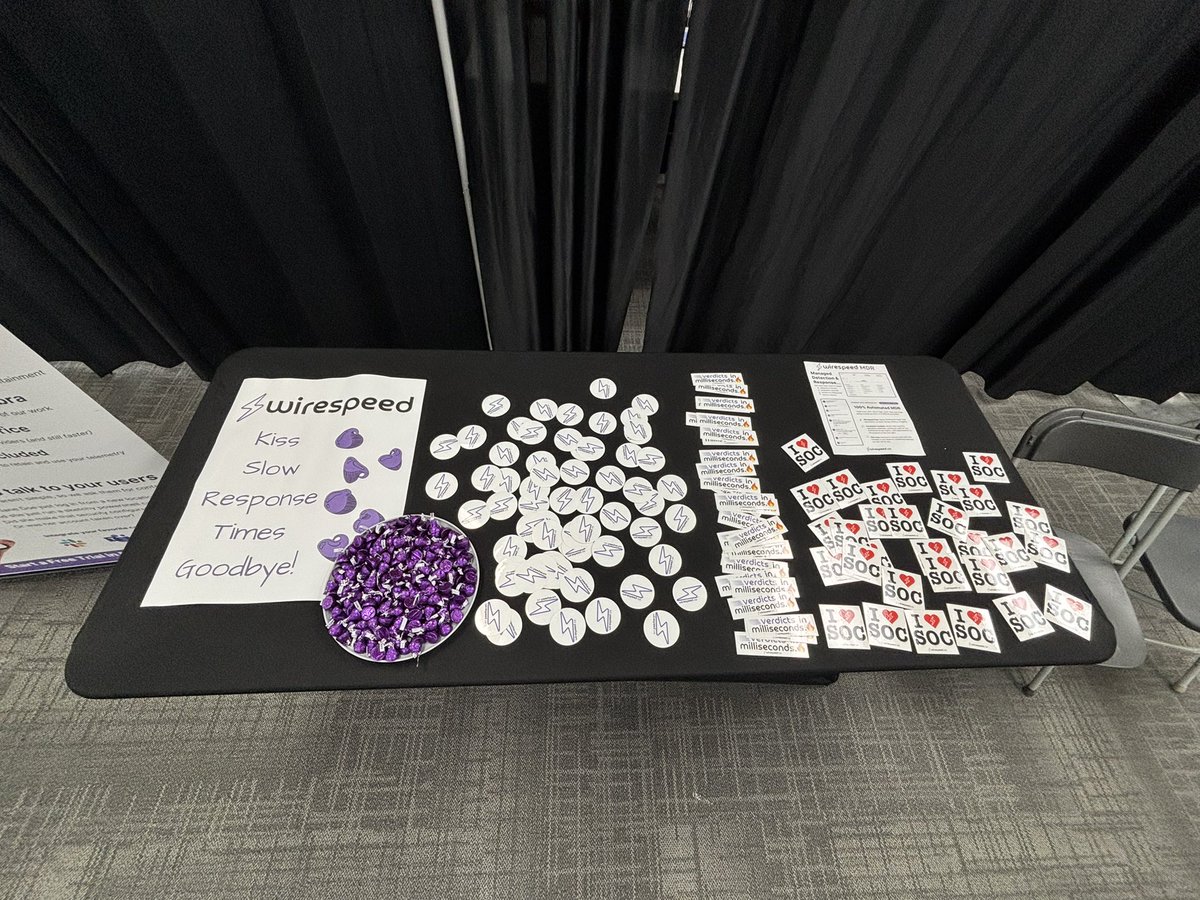 What a great time at <a href="/Sp4rkCon/">Sp4rkCon</a> 2025! Loved representing <a href="/wirespeed_/">⚡️wirespeed</a> and seeing the event grow! #SP4RKCON 

Guess which stickers were most popular?