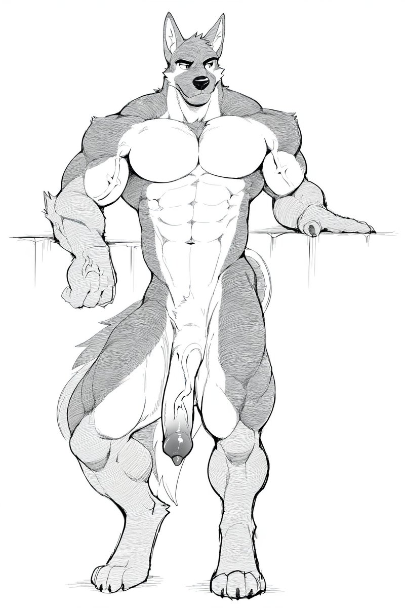 pup_Hunt's tweet photo. #AIart #furryarts #nsfw #AnotherEidosR #barlitz #muscle #musclegay #muscleart #bara https://t.co/LI9fyl1pu1