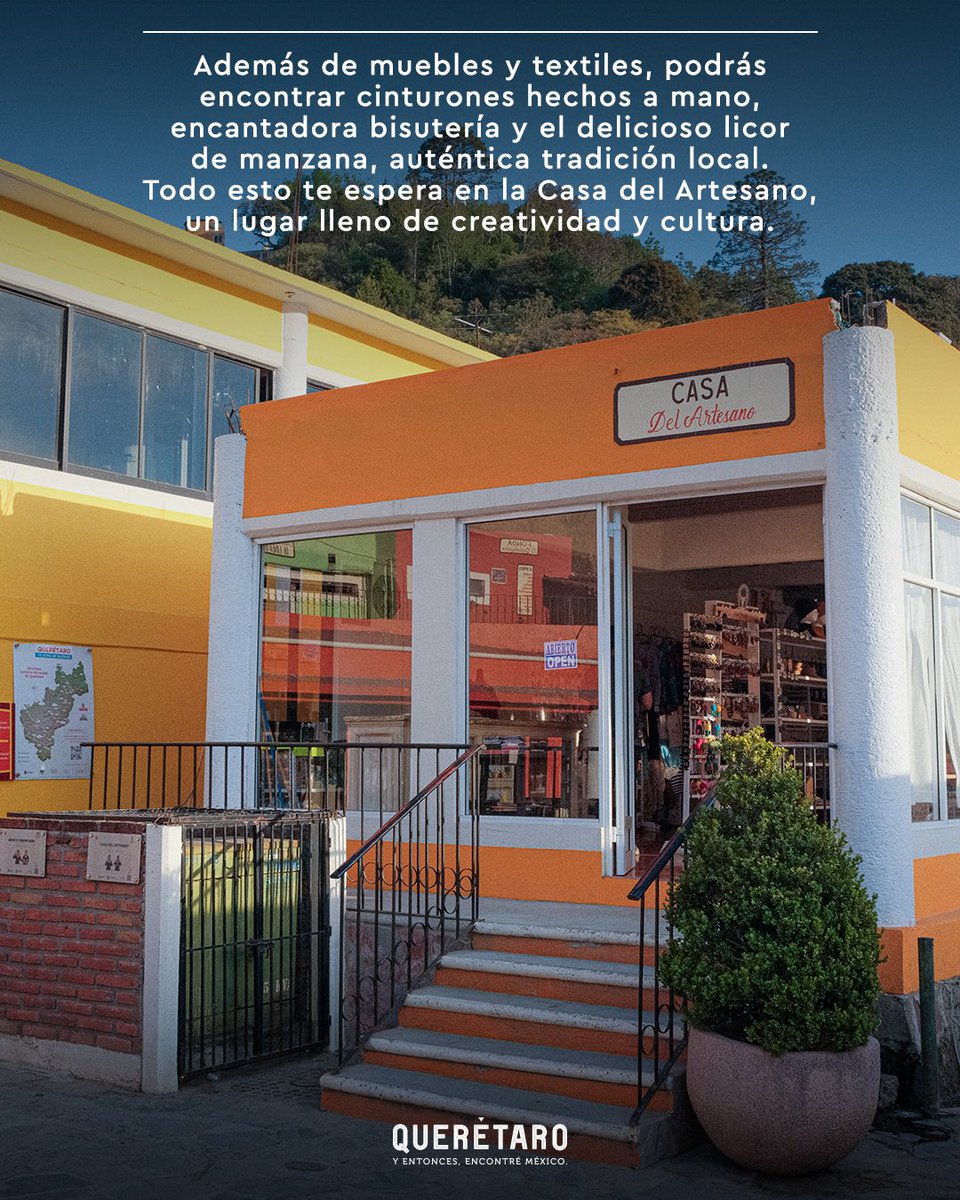 ¡Lleva un pedacito de #SanJoaquín contigo! 🌿✨

Descubre el talento queretano hecho arte en la Casa del Artesano: cada pieza tallada en madera y cada tejido representan tradición y pasión.

¡Visita #Querétaro y lleva contigo tesoros artesanales elaborados por mágicas manos!