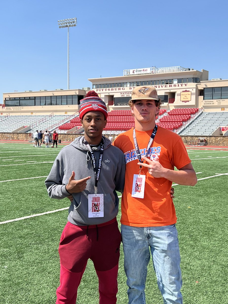 brody_wilmes (@wilmes_brody) on Twitter photo Had a great time at <a href="/GorillasFB/">Pitt State Football</a> Junior day! Loved the atmosphere, facilities and how physical the guys are at practice. Thank you <a href="/_CoachNutt/">Coach Lynn Nutt</a> for the invite. Can’t wait to get back to campus this summer for camp! <a href="/NPCoachHankins/">Brandon Hankins</a> <a href="/CoachZangriles/">Coach Zangriles</a> <a href="/NPGrizzliesFB/">North Point Grizzlies Football</a> <a href="/CoachGregory77/">Coach Gregory</a> Had a great time at <a href="/GorillasFB/">Pitt State Football</a> Junior day! Loved the atmosphere, facilities and how physical the guys are at practice. Thank you <a href="/_CoachNutt/">Coach Lynn Nutt</a> for the invite. Can’t wait to get back to campus this summer for camp! <a href="/NPCoachHankins/">Brandon Hankins</a> <a href="/CoachZangriles/">Coach Zangriles</a> <a href="/NPGrizzliesFB/">North Point Grizzlies Football</a> <a href="/CoachGregory77/">Coach Gregory</a>