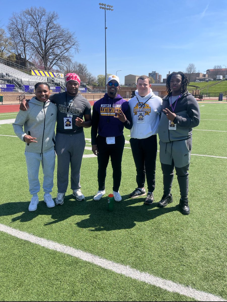 Stephen Winkler (@swinklermchs27) on Twitter photo Great time meeting the <a href="/WIUFootball/">Western Illinois Football</a> coaches and watching spring practice. Thanks for having me out there for Junior Day!
<a href="/CoachLFox/">Landon Fox</a> <a href="/CoachWalkerIV/">๐๐ฅ๐ฏ๐๐ง ๐๐๐ฅ๐ค๐๐ซ ๐๐</a> <a href="/CoachJoeDavis/">Joe Davis</a> <a href="/JennyCz27/">Jenny Czerwonka</a> <a href="/DeepDishFB/">DEEP DISH FOOTBALL</a> <a href="/Coach_Grubisich/">John Grubisich</a> <a href="/PrepRedzoneIL/">Prep Redzone Illinois</a> <a href="/CaravanFootball/">Caravan Football</a> Great time meeting the <a href="/WIUFootball/">Western Illinois Football</a> coaches and watching spring practice. Thanks for having me out there for Junior Day!
<a href="/CoachLFox/">Landon Fox</a> <a href="/CoachWalkerIV/">๐๐ฅ๐ฏ๐๐ง ๐๐๐ฅ๐ค๐๐ซ ๐๐</a> <a href="/CoachJoeDavis/">Joe Davis</a> <a href="/JennyCz27/">Jenny Czerwonka</a> <a href="/DeepDishFB/">DEEP DISH FOOTBALL</a> <a href="/Coach_Grubisich/">John Grubisich</a> <a href="/PrepRedzoneIL/">Prep Redzone Illinois</a> <a href="/CaravanFootball/">Caravan Football</a>