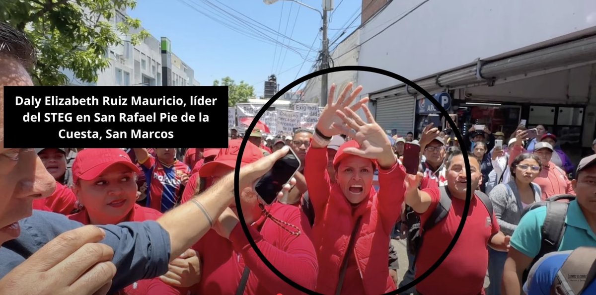 Sonny_Figueroa's tweet photo. IDENTIFICADA

Daly Elizabeth Ruiz Mauricio, dirigente del @STEG_ANM en San Rafael Pie de la Cuesta en San Marcos es otra de las personas que agredió a @marvindelcid y a mí durante la protesta de los docentes aliados de Joviel Acevedo. https://t.co/OJqTIKI9RF