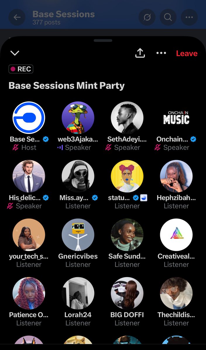 SethAdeyi's tweet photo. It was truly a mint party 🎉 with @basesessionss 
We had 1.8k people tuned in and numerous projects minted multiple times. You don’t want to miss out on the next party🔥 https://t.co/1bed8LR2HY