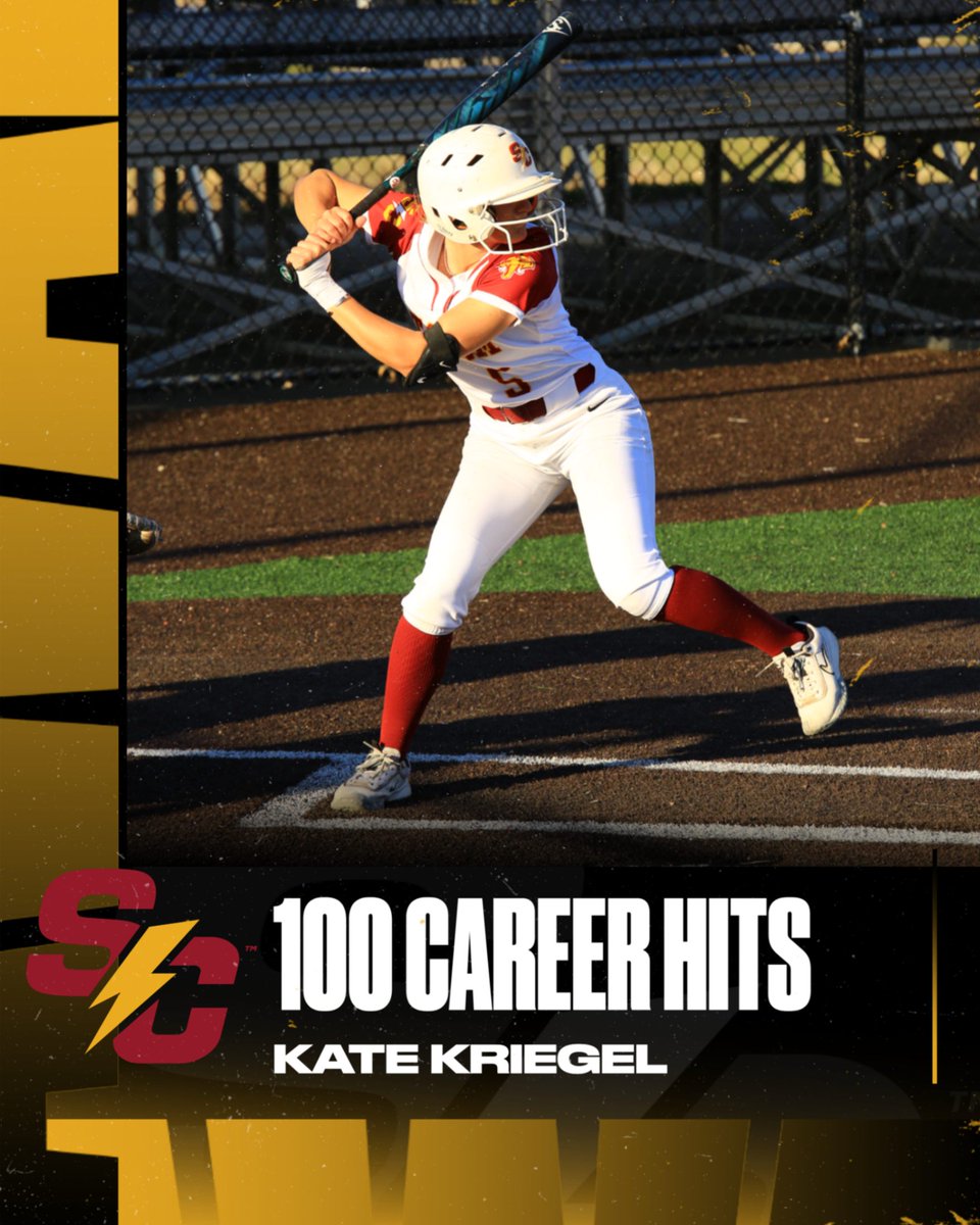 SCStormSoftball's tweet photo. Meet our newest member of the 1️⃣0️⃣0️⃣ hit club! 

Congratulations Kate!

#rollriversSB #d3softball #RollStorm #G2G https://t.co/7xzUApcYGZ