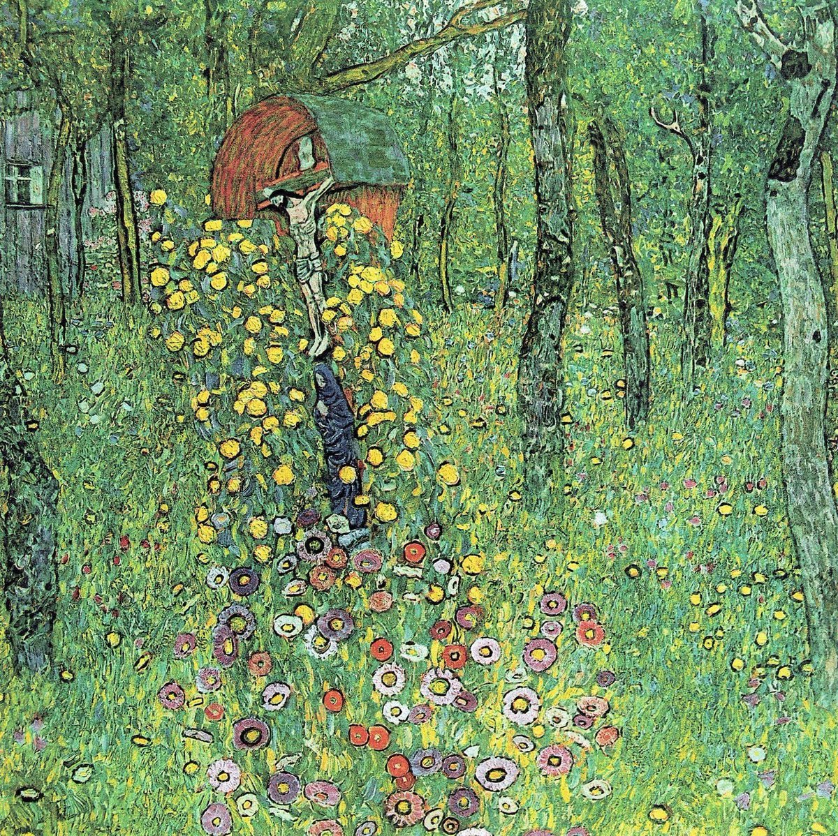 marysia_cc's tweet photo. Gustav Klimt 
Country Garden with Calvary, 1912 https://t.co/27JM32OAl3