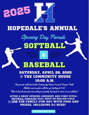 Save the date!!! We 💙 our softball families and can’t wait to have a funfilled Family Day at Mellen Field starting at 1pm with with you!! Big thanks to Dj Mike for joining us again for a favorite day of the year!