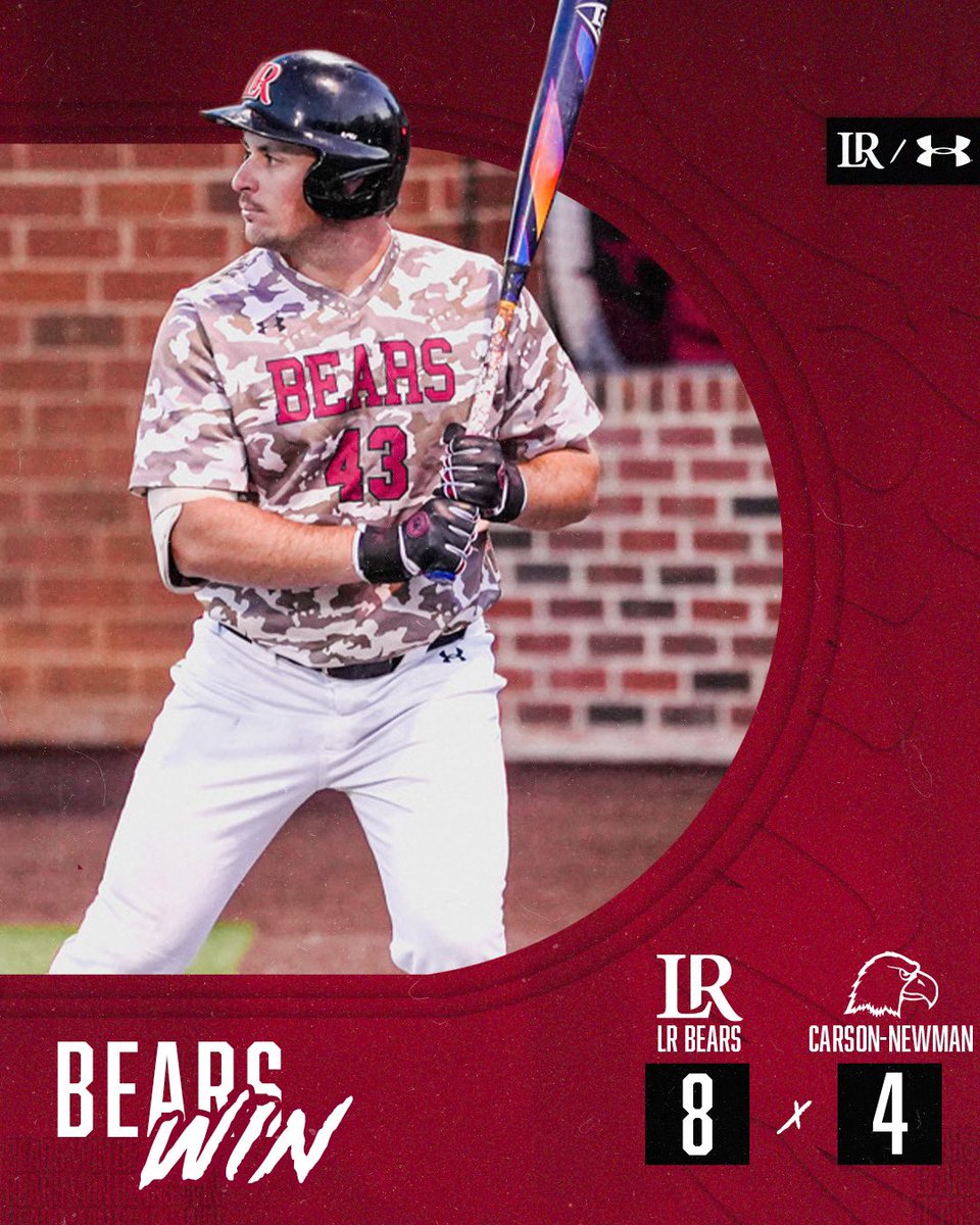 LRbears's tweet photo. Lenoir-Rhyne takes game one to earn Saturday split with Carson-Newman 

🐻⚾️

#GOBEARS | #BetweenTheBricks https://t.co/MukZSmT0oV