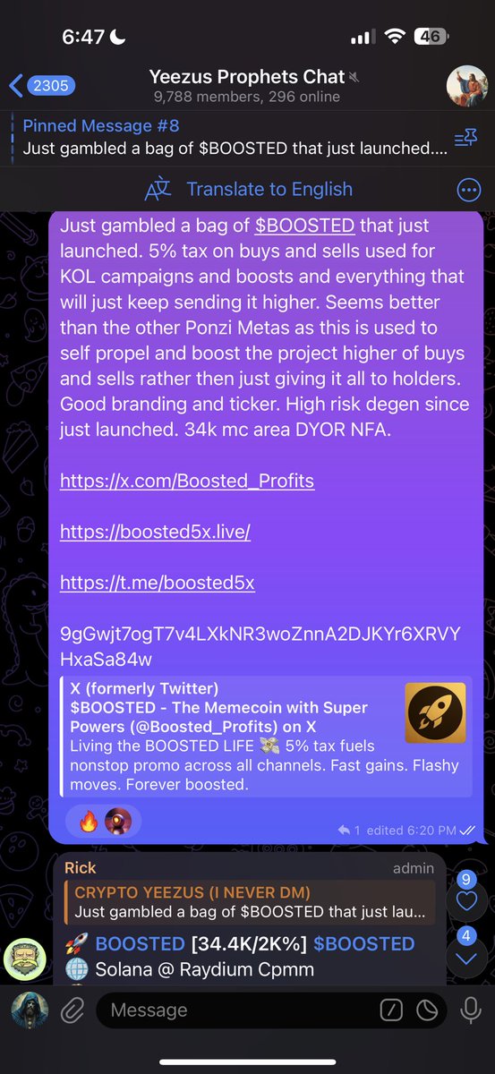 CryptoYeezussss's tweet image. Called #BOOSTED in my TG group at 34k mc has ran over 5X from call on a dip looking good. Only Ponzi coin fundamentally designed to push higher rather than bore holders with rewards. DYOR NFA.

dexscreener.com/solana/CCtaYL6…

$img $inc $pppp $refi $aliens $pwease $btc $sol $xrp $eth $wo
