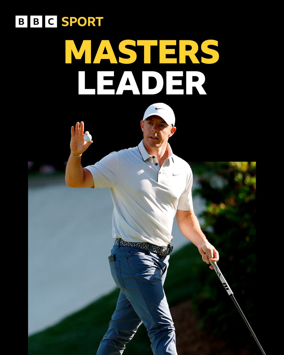 BBCSPORTNI's tweet photo. Is this finally Rory McIlroy's year at #TheMasters?

He's leading the way with one round to go at Augusta!

#bbcgolf https://t.co/FLalIIrBtz