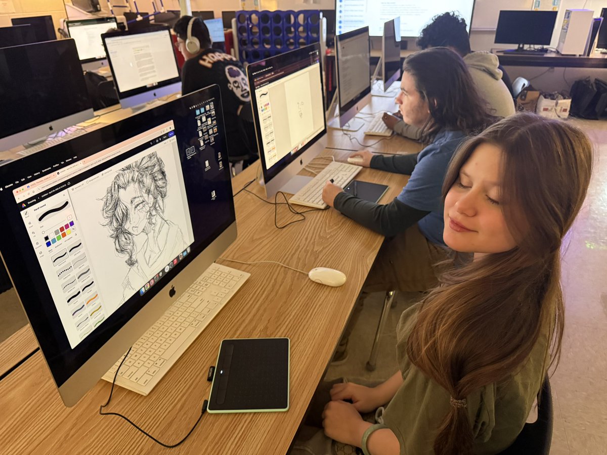 Check out Ava’s illustration for Her Video Game class. Se is extremely talented! <a href="/DavissonDustin/">Dustin Davisson</a> <a href="/canyonhscougars/">Canyon HS</a> <a href="/comalcte/">Comal ISD CTE</a> 😁