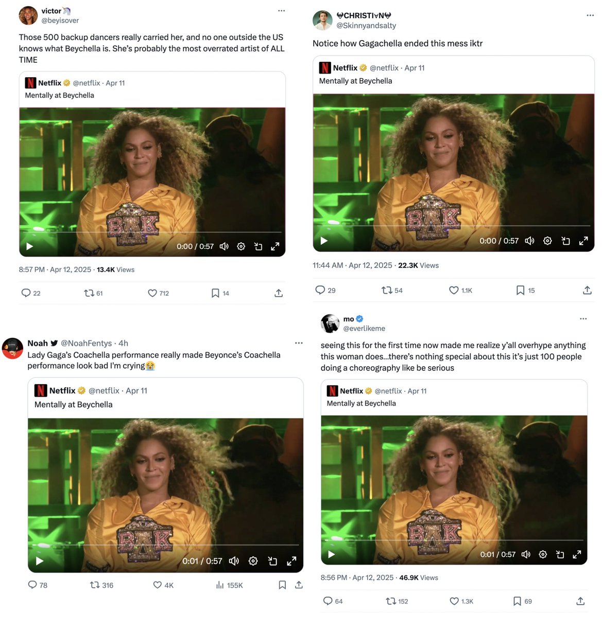 kakihuete's tweet photo. 4 different fanbases, they’re really mad lol https://t.co/xiPT1oNkUO