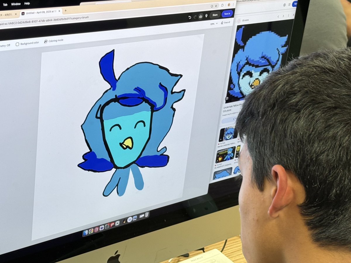 Cougar_Byte's tweet photo. Illustrating characters for Video Game Design. ⁦@DavissonDustin⁩ ⁦@canyonhscougars⁩ https://t.co/YyJKCVl1MW