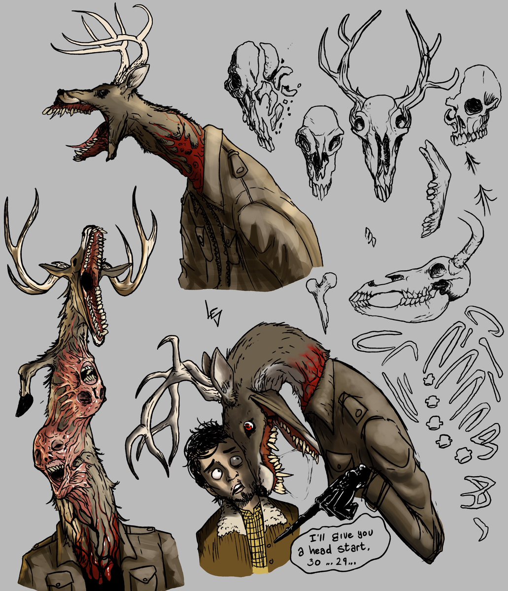 leovincible's tweet photo. More doodle concept art of my Weird Not Deer. https://t.co/pYDnZuT6wV