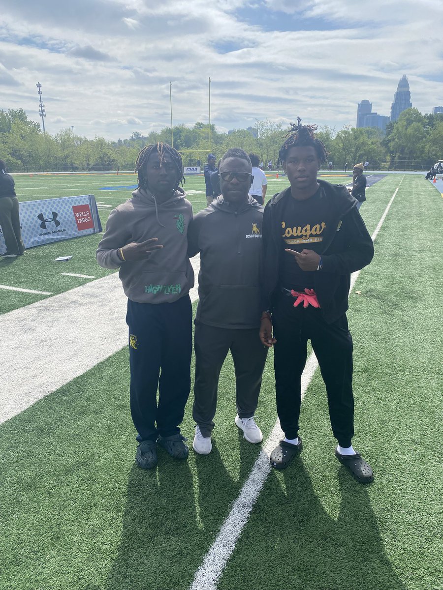 MikeeeC10's tweet photo. Thank you too @CoachFlowers @coachjameslott @bearthompsonkdt 
@CFootballskills @CoachTripp98 @CoachHeaston  for having us at JCSU this weekend!! We represented Goldsboro well #AGTG https://t.co/NoeQpRMfPk