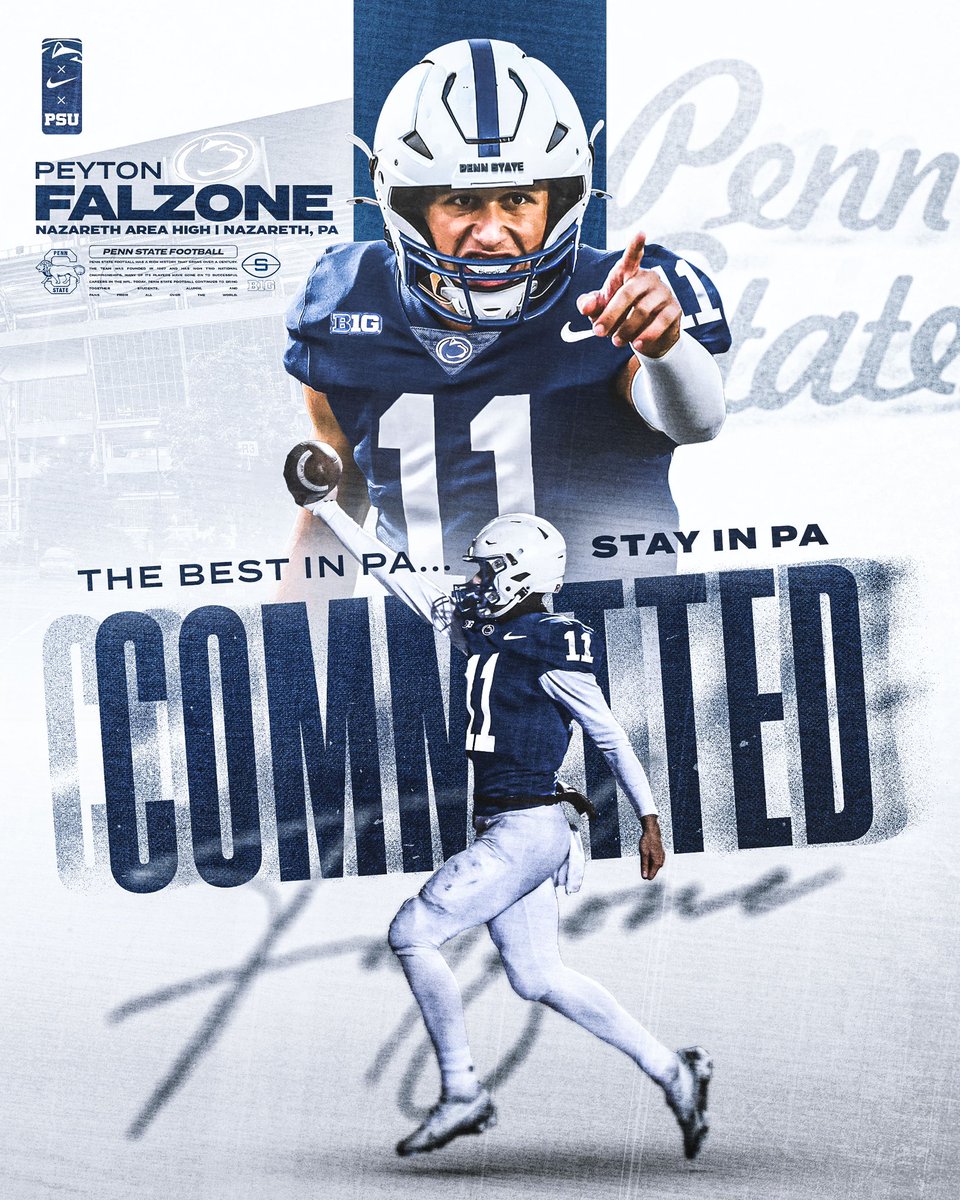 Peyton Falzone (@peytonfalzone) on Twitter photo Blessed to be staying home
#Committed #WeAre
<a href="/coachjfranklin/">James Franklin</a> <a href="/Kotelnicki/">Coach Andy Kotelnicki</a> <a href="/DannyOBrienQB/">Danny O'Brien</a> <a href="/chrismahon_/">Chris Mahon (Slim)</a> <a href="/Coach_Elby/">Rashad Elby</a> <a href="/shadrich80/">Rashad Rich</a> <a href="/BradMaendler/">Brad Maendler</a> <a href="/NazarethTD/">Nazareth Football</a> <a href="/NAHSBlueEagles/">Nazareth Athletics</a> Blessed to be staying home
#Committed #WeAre
<a href="/coachjfranklin/">James Franklin</a> <a href="/Kotelnicki/">Coach Andy Kotelnicki</a> <a href="/DannyOBrienQB/">Danny O'Brien</a> <a href="/chrismahon_/">Chris Mahon (Slim)</a> <a href="/Coach_Elby/">Rashad Elby</a> <a href="/shadrich80/">Rashad Rich</a> <a href="/BradMaendler/">Brad Maendler</a> <a href="/NazarethTD/">Nazareth Football</a> <a href="/NAHSBlueEagles/">Nazareth Athletics</a>