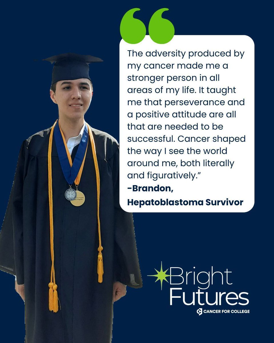 Cancer may be part of a survivor’s past, but it won’t define their future. With perseverance &amp; a #CancerForCollege scholarship, their dreams are within reach.

Support their journey: buff.ly/3XGy0o3

#BrightFutures #CancerSurvivors #AYACancer #CancerAwareness