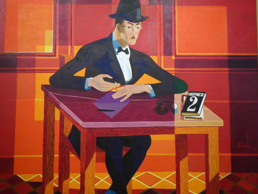 skymanuelima's tweet image. José Sobral de Almada Negreiros foi um artista multidisciplinar português que se dedicou fundamentalmente às artes plásticas e à escrita, ocupando uma posição central na primeira geração de modernistas portugueses. #AlmadaNegreiros #pintor #Gulbenkian #Exposição #arte #portuguesa
