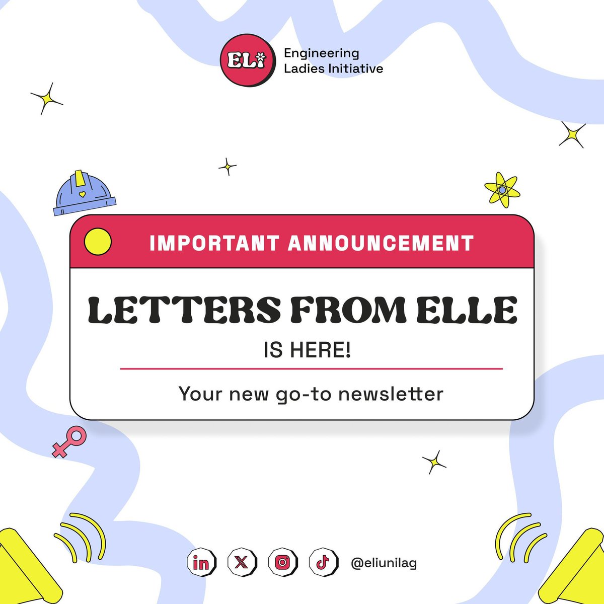 eliunilag's tweet photo. Have you heard? 👀 

ELI's got a newsletter , packed with all the updates, insights and opportunities you wouldn't want to miss 

💌 Join our waitlist now and get all the valuable content and information straight to your inbox! https://t.co/XBSEMWQO0Z