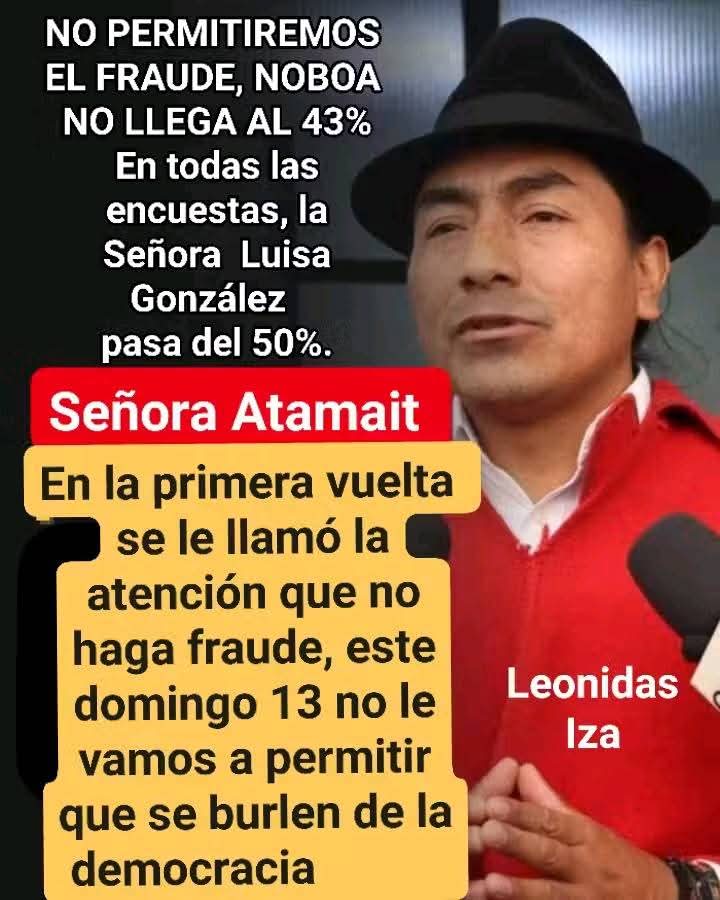 <a href="/cristinajacomee/">Christina Jácome</a> No nos dejaremos robar las elecciones otra vez, esta vez el pueblo salvará al pueblo