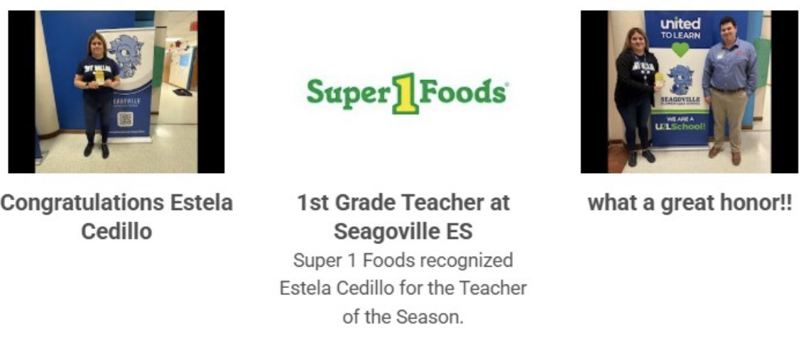 Julie Singleton (@principalsingl2) on Twitter photo Congratulations Ms. Cedillo @Seagoville Elementary School! Well deserved! 🙌
<a href="/DISDSoutheast/">DISD Region II Seagoville Vertical Team</a> <a href="/Region2DISD/">Dallas ISD Region II</a> Congratulations Ms. Cedillo @Seagoville Elementary School! Well deserved! 🙌
<a href="/DISDSoutheast/">DISD Region II Seagoville Vertical Team</a> <a href="/Region2DISD/">Dallas ISD Region II</a>