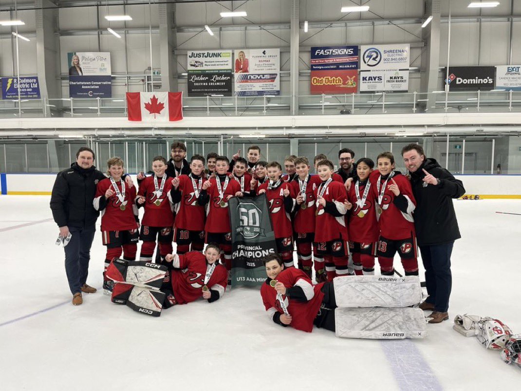 HockeyPEI's tweet photo. Best of luck to our Regional Representatives in Atlantic Championship medal games tomorrow!

GOING FOR GOLD 🥇
•U13 AAA Pownal Red Devils
•U13 AAA Mid Isle Wildcats

GOING FOR BRONZE 🥉
•U15 Major Prince County Warriors
•U15 AAA Female Central Storm

#PEIProud | #BannerSzn🏆 https://t.co/eErWVLjOe9