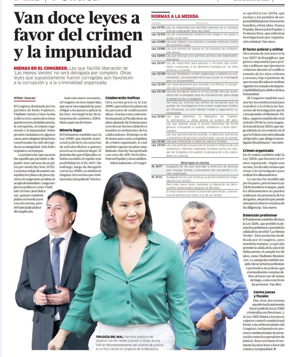 aspauzarazuri's tweet photo. Aquí están los cabecillas de las 3 organizaciones criminales que gobiernan el país, los que dictan leyes a favor del crimen y tienen como monigote a Dina Boluarte, más conocida como "alias presidenta".
Ahora se aprestan a tomar el control del sistema de justicia. https://t.co/RLs98WVzls