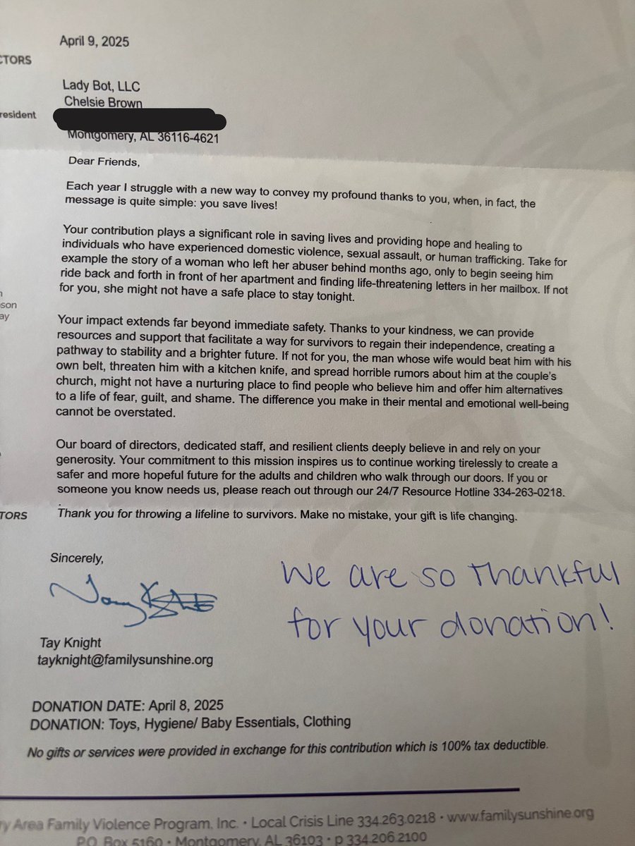 LadyDev1128's tweet photo. For obvious reason I blanked out our home address but I had to share this very sweet letter I got in the mail today 😍😍😍
Yall WE DID THAT TOGETHER!!!
@TheFirstLadyXRP #XRP #DOGOODWITHCRYPTO #MINTALADYTOHELP #LADY $LADY
https://t.co/H3XK0va7My
https://t.co/qO2I5VAj3t https://t.co/YXh0CqLl2k