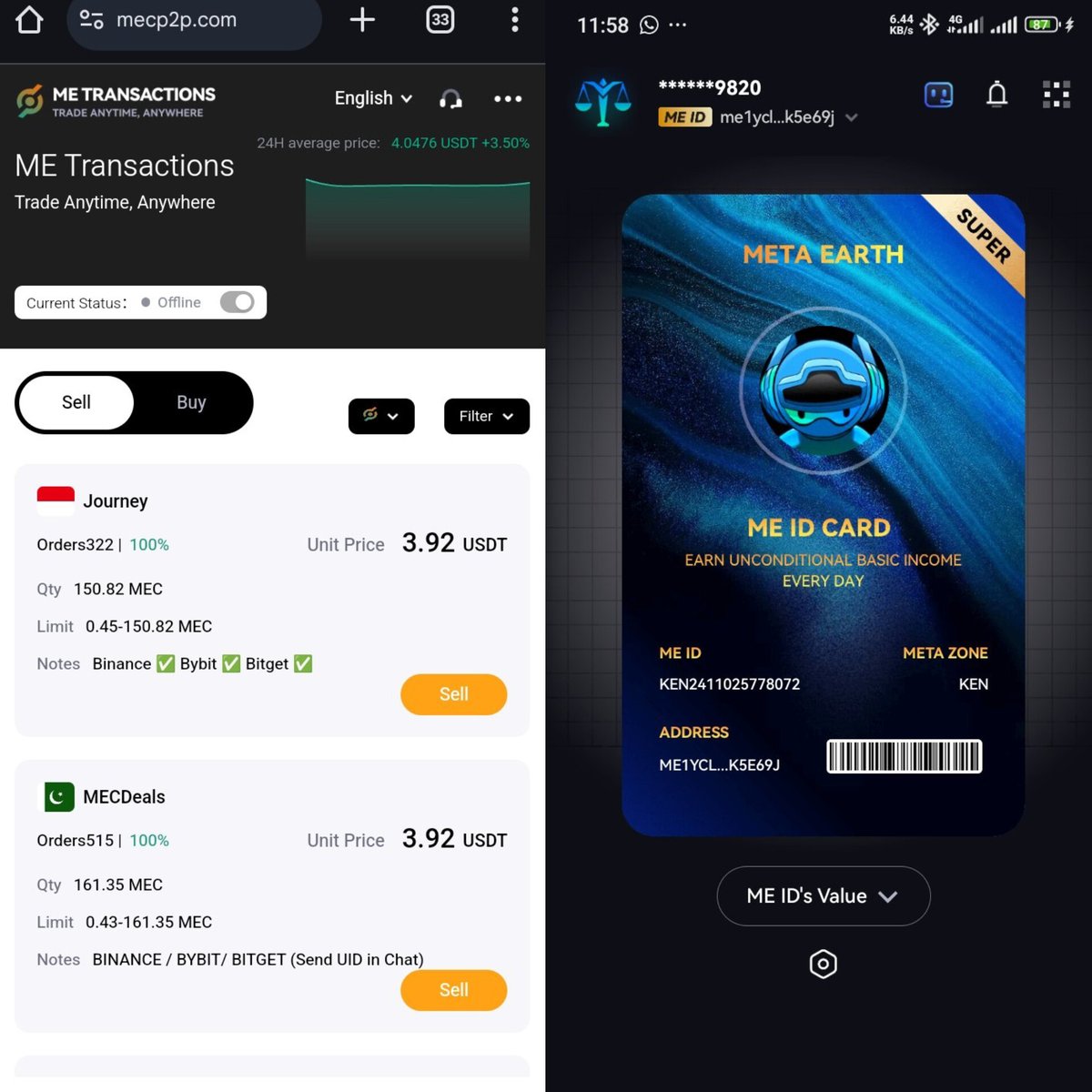 Nino_CT_'s tweet photo. ➡️Mec token free airdrop
1Mec=$3.92
➡️ Register>create wallet>KYC(to get 1 Free MEC)👌
✅link: https://t.co/llzm6Z9G8L
Refferal code :: qzu919gf
#MEC #Elon #metaearth #usa #cryptotrading #cryptomining #Airdrop #highlights #Bitcoin #crypto #Airdropmining #XENEA #PAWS #TariffWar https://t.co/bU14POz51v