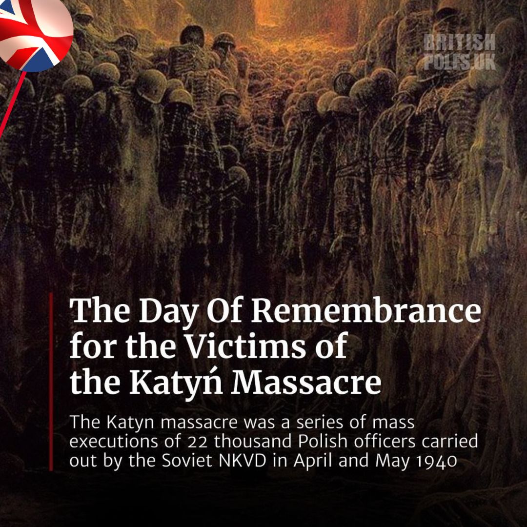 Today is the Day of Remembrance for the Victims of the #KatynMassacre — a symbol of the Soviet regime’s criminal policy against the Polish nation. Approximately 22,000 Polish officers and intellectuals, who had been interned in Soviet prisons following the 1939 Soviet invasion of