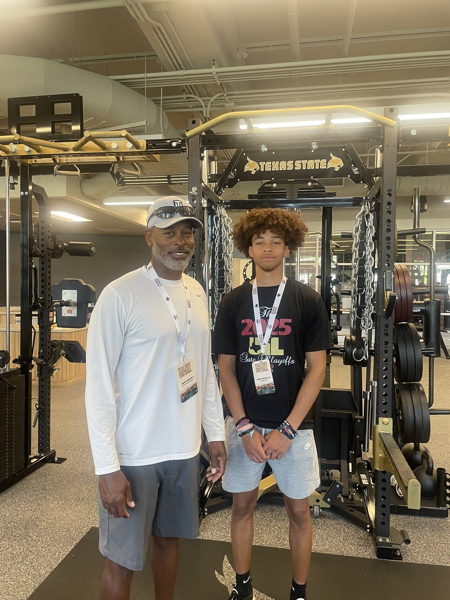 David Brown III (@davidbrown3rd) on Twitter photo Had a great time having the opportunity to visit <a href="/TXSTATEFOOTBALL/">Texas State Football</a> !! Thanks for having me! <a href="/_CoachGregg/">Matthew Gregg</a> <a href="/CoachMicahLopez/">Micah Lopez</a> <a href="/davidbrown2nd/">Coach David Brown II</a> Had a great time having the opportunity to visit <a href="/TXSTATEFOOTBALL/">Texas State Football</a> !! Thanks for having me! <a href="/_CoachGregg/">Matthew Gregg</a> <a href="/CoachMicahLopez/">Micah Lopez</a> <a href="/davidbrown2nd/">Coach David Brown II</a>