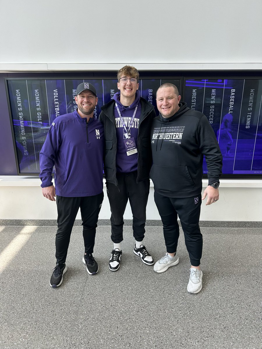 Ethan McIntosh (@ethan_mcint77) on Twitter photo After a great time at practice, Iโm blessed to receive my first D1 offer from The University of Northwestern! Thank you so much <a href="/CoachRyanOlson/">Ryan Olson</a> <a href="/Coach_Mulford/">Sam Mulford</a> <a href="/PetersNUFB/">Zach Peters</a> !
<a href="/CatsCoachRiley/">Andrew Riley ๐</a> <a href="/CoachPeterson21/">CoachPeterson2138</a> After a great time at practice, Iโm blessed to receive my first D1 offer from The University of Northwestern! Thank you so much <a href="/CoachRyanOlson/">Ryan Olson</a> <a href="/Coach_Mulford/">Sam Mulford</a> <a href="/PetersNUFB/">Zach Peters</a> !
<a href="/CatsCoachRiley/">Andrew Riley ๐</a> <a href="/CoachPeterson21/">CoachPeterson2138</a>